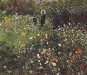 Pierre Renoir Woman with a Parasol in a Garden oil painting reproduction